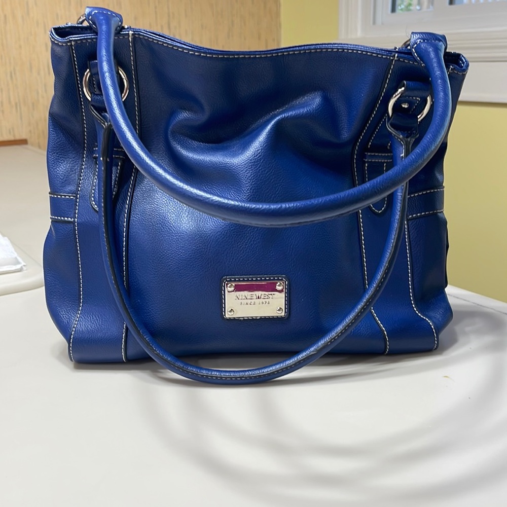 Navy blue Nine West large tote bag